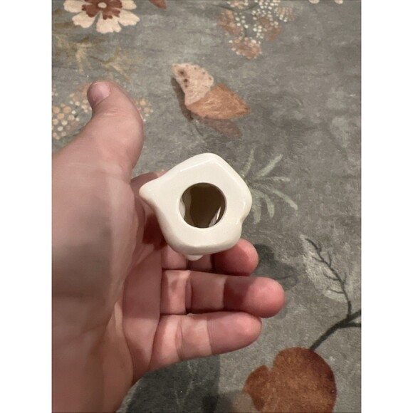 Rare Vintage Macrame Bead Ceramic Baby Ghost Ghost Baby Doll Figurine Halloween - Picture 5 of 8